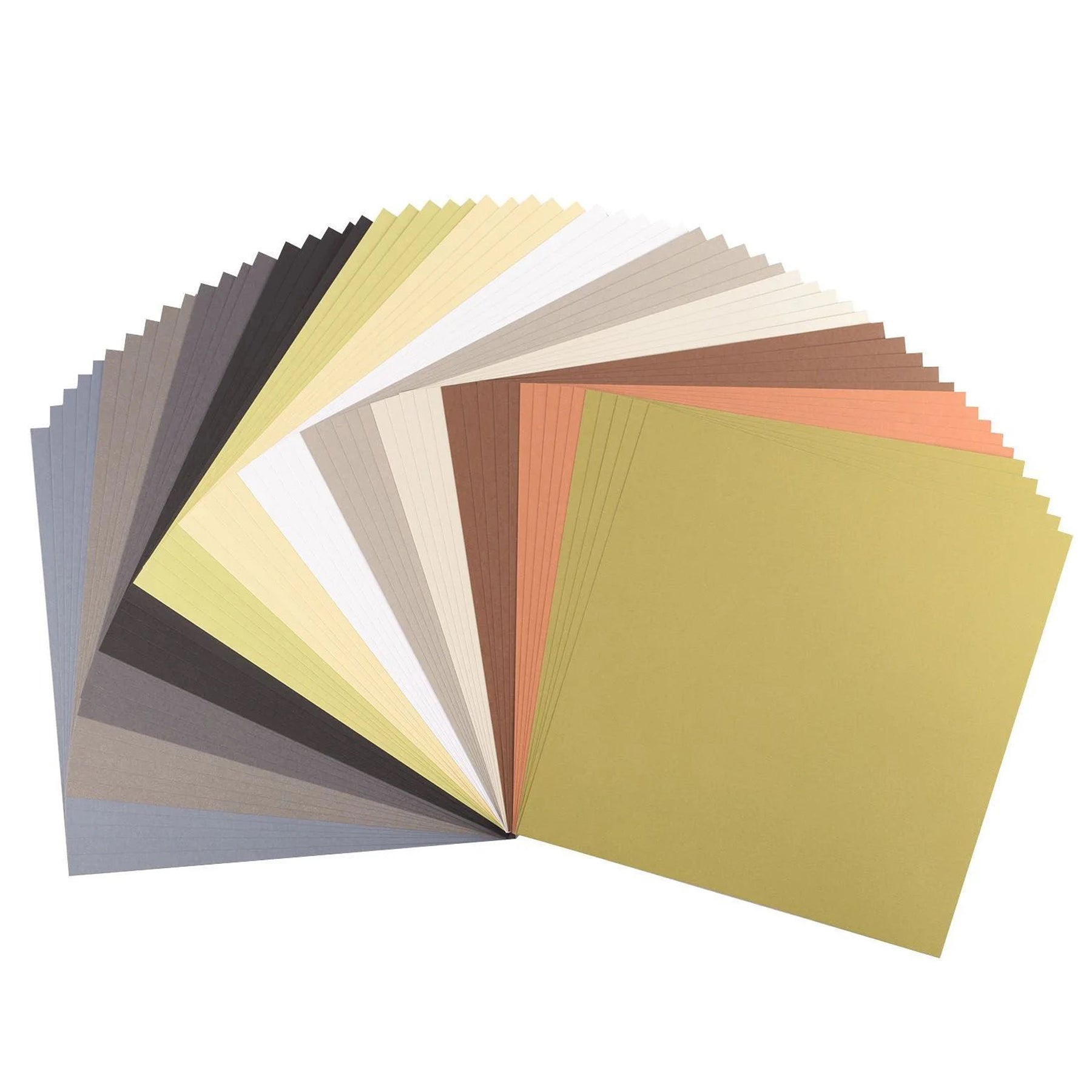 Crealive Cardstock Basic 216 g/m2 - 12’’ x 12’’ - Erdtöne (60 Cardstock)

Spezifikationen:
•	12’’ x 12’’ (30.5 cm x 30.5 cm)
•	216 g/m2
•	beidseitig farbig (voll durchgefärbt)
•	beschreibbar
•	säurefrei
•	glatt mit leicht rauer Oberfläche
 
Inhalt:
•	5 x Cardstock White
•	5 x Cardstock Pudding
•	5 x Cardstock Cool Grey
•	5 x Cardstock Anise
•	5 x Cardstock Acacia
•	5 x Cardstock Tin
•	5 x Cardstock Black
•	5 x Cardstock Anthracite
•	5 x Cardstock Graphite
•	5 x Cardstock Concrete
•	5 x Cardstock Brick
•	5 x