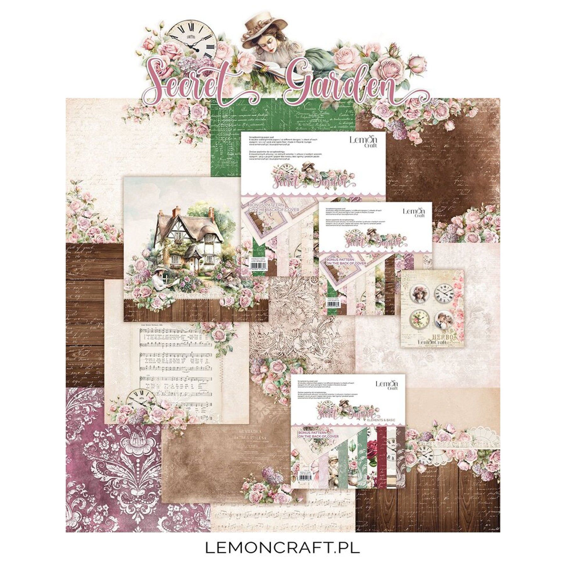 Crealive Designpapier 250 g/m2 - 8’’ x 8’’ - Secret Garden
Inhalt:
•	18 Blatt
•	12 Designs
 
Spezifikationen:
•	8’’ x 8’’ (20.3 cm x 20..3 cm)
•	250 g/m2
•	beidseitig bedruckt
•	säure- und ligninfrei
 
Dieses Paper Pad ist geeignet für:
•	Karten
•	Boxen
•	3D-Projekte
•	Geschenkboxen & Verpackungen
•	Plotten
•	Scrapbooking
