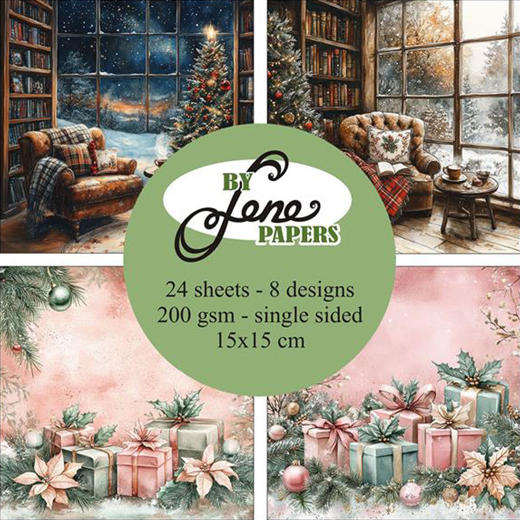 Crealive Paper Pad 200 g/m2 - 15 cm x 15 cm - Christmas Spirit

Inhalt:
•	24 Blatt
•	8 Designs
 
Spezifikationen:
•	15 cm x 15 cm
•	200 g/m2
•	einseitig bedruckt
•	säure- und ligninfrei
 
Dieses Paper Pad ist geeignet für:
•	Karten
•	Boxen
•	3D-Projekte
•	kleine Geschenkboxen & Verpackungen
•	Plotten
•	Scrapbooking
