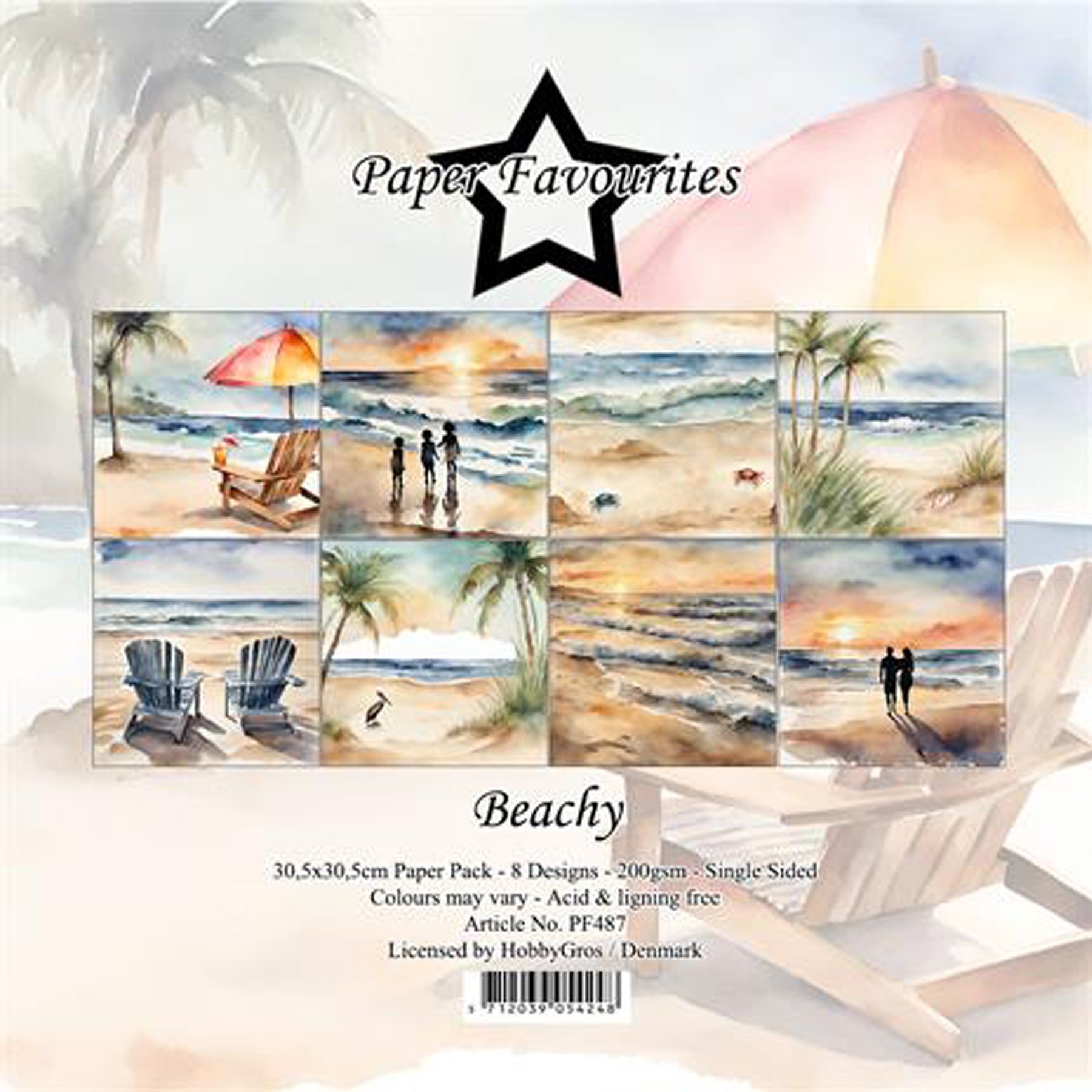 Crealive Paper Pad 200 g/m2 - 12’’ x 12’’ - Beachy

Inhalt:
•	8 Blatt
•	8 Designs
 
Spezifikationen:
•	12’’ x 12’’ (30.5 cm x 30.5 cm)
•	200 g/m2
•	einseitig bedruckt
•	säure- und ligninfrei
 
Dieses Paper Pad ist geeignet für:
•	Karten
•	Boxen
•	3D-Projekte
•	Geschenkboxen & Verpackungen
•	Plotten
•	Scrapbooking
•	Basteln mit Kindern
