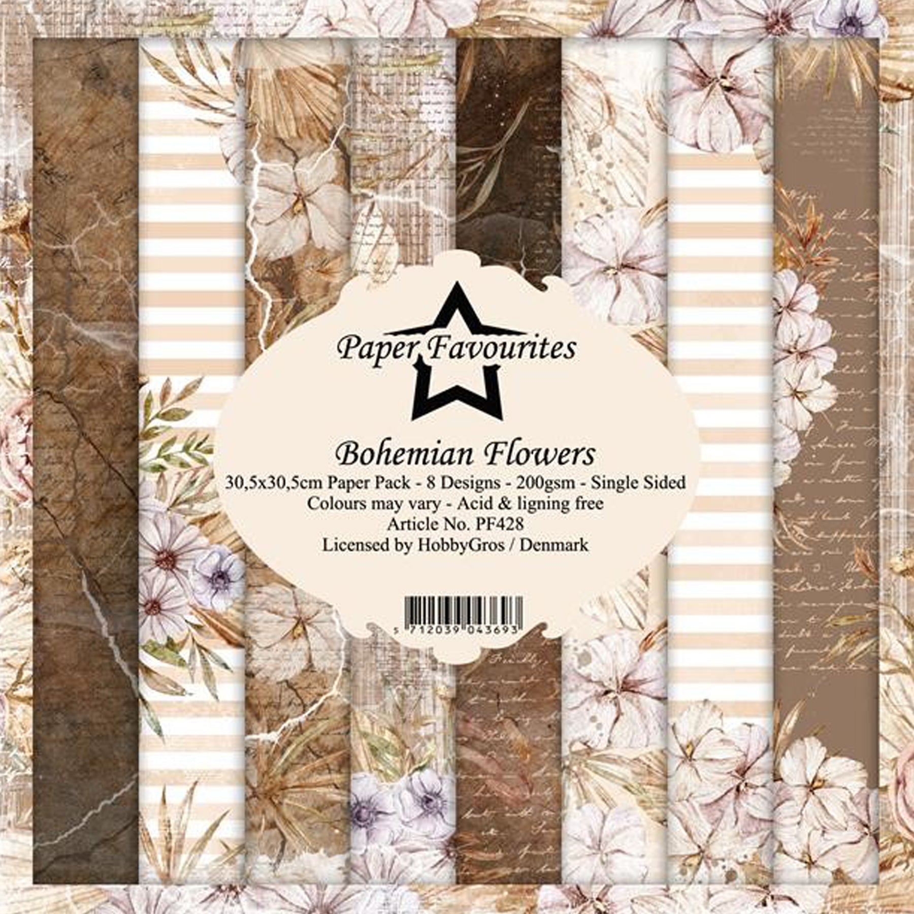 Crealive Paper Pad 200 g/m2 - 12’’ x 12’’ - Bohemian Flowers

Inhalt:
•	8 Blatt
•	8 Designs
 
Spezifikationen:
•	12’’ x 12’’ (30.5 cm x 30.5 cm)
•	200 g/m2
•	einseitig bedruckt
•	säure- und ligninfrei
 
Dieses Paper Pad ist geeignet für:
•	Karten
•	Boxen
•	3D-Projekte
•	Geschenkboxen & Verpackungen
•	Plotten
•	Scrapbooking
•	Basteln mit Kindern