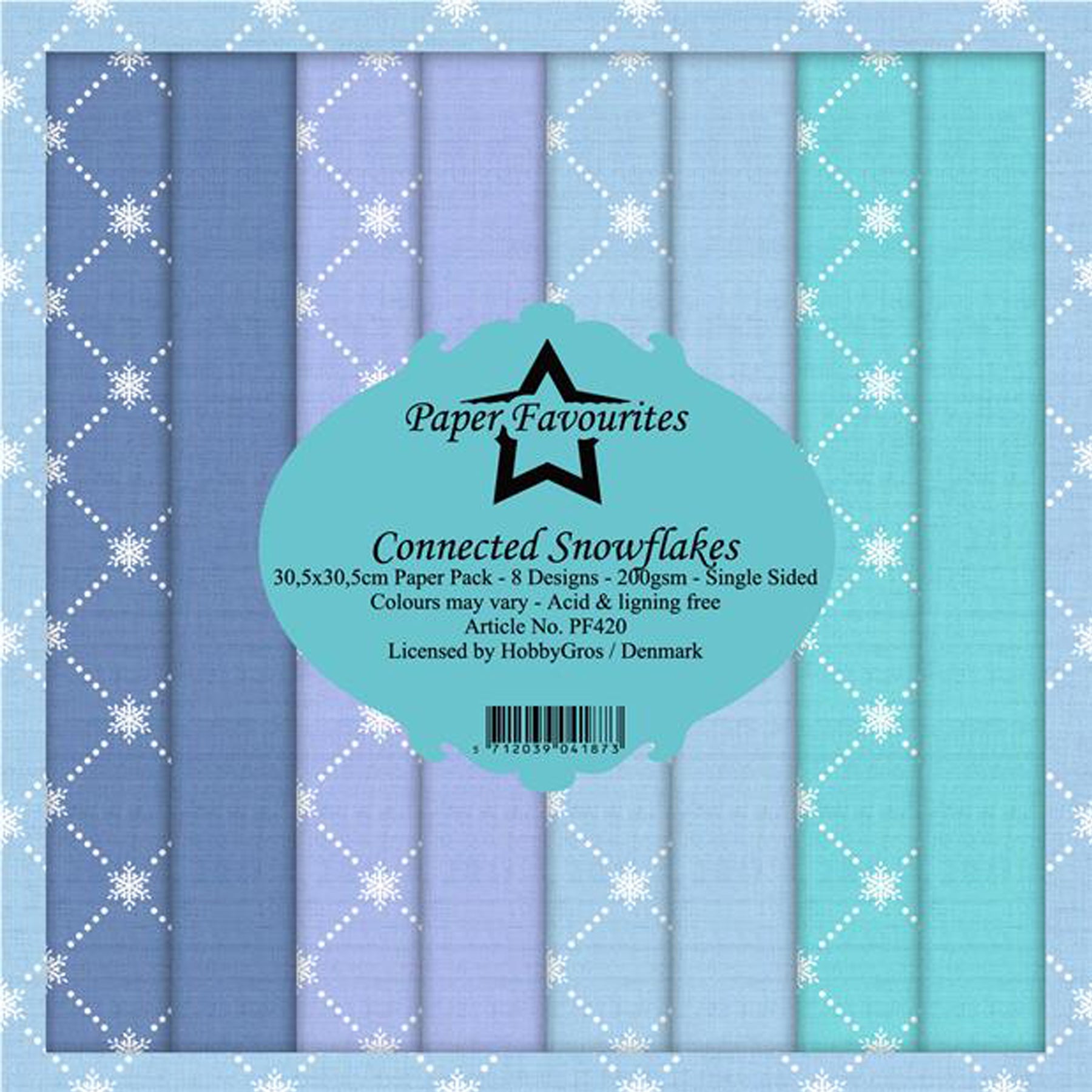 Crealive Paper Pad 200 g/m2 - 12’’ x 12’’ - Connected Snowflakes  Inhalt:  8 Blatt 8 Designs    Spezifikationen:  12’’ x 12’’ (30.5 cm x 30.5 cm) 200 g/m2 einseitig bedruckt säure- und ligninfrei    Dieses Paper Pad ist geeignet für:  Karten Boxen 3D-Projekte Geschenkboxen & Verpackungen Plotten Scrapbooking    Dieses einseitig bedruckte Designpapier mit winterlichem Muster ist eine tolle Basis für kreative, spezielle, individuelle Karten, Plotts,