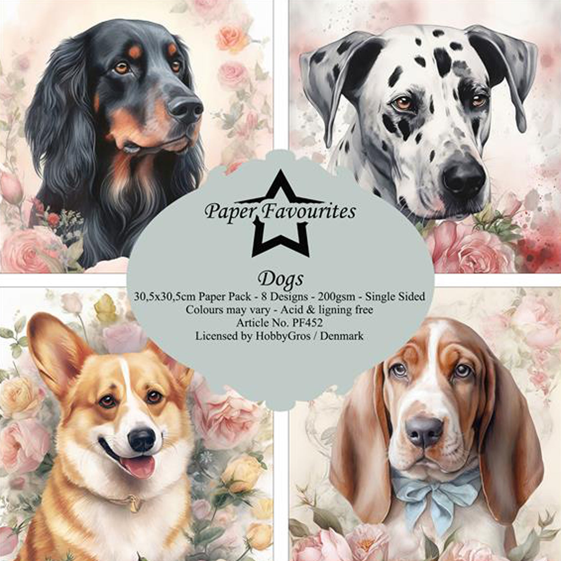 Crealive Paper Pad 200 g/m2 - 12’’ x 12’’ - Dogs

Inhalt:
•	8 Blatt
•	8 Designs
 
Spezifikationen:
•	12’’ x 12’’ (30.5 cm x 30.5 cm)
•	200 g/m2
•	einseitig bedruckt
•	säure- und ligninfrei
 
Dieses Paper Pad ist geeignet für:
•	Karten
•	Boxen
•	3D-Projekte
•	Geschenkboxen & Verpackungen
•	Plotten
•	Scrapbooking
•	Basteln mit Kindern
