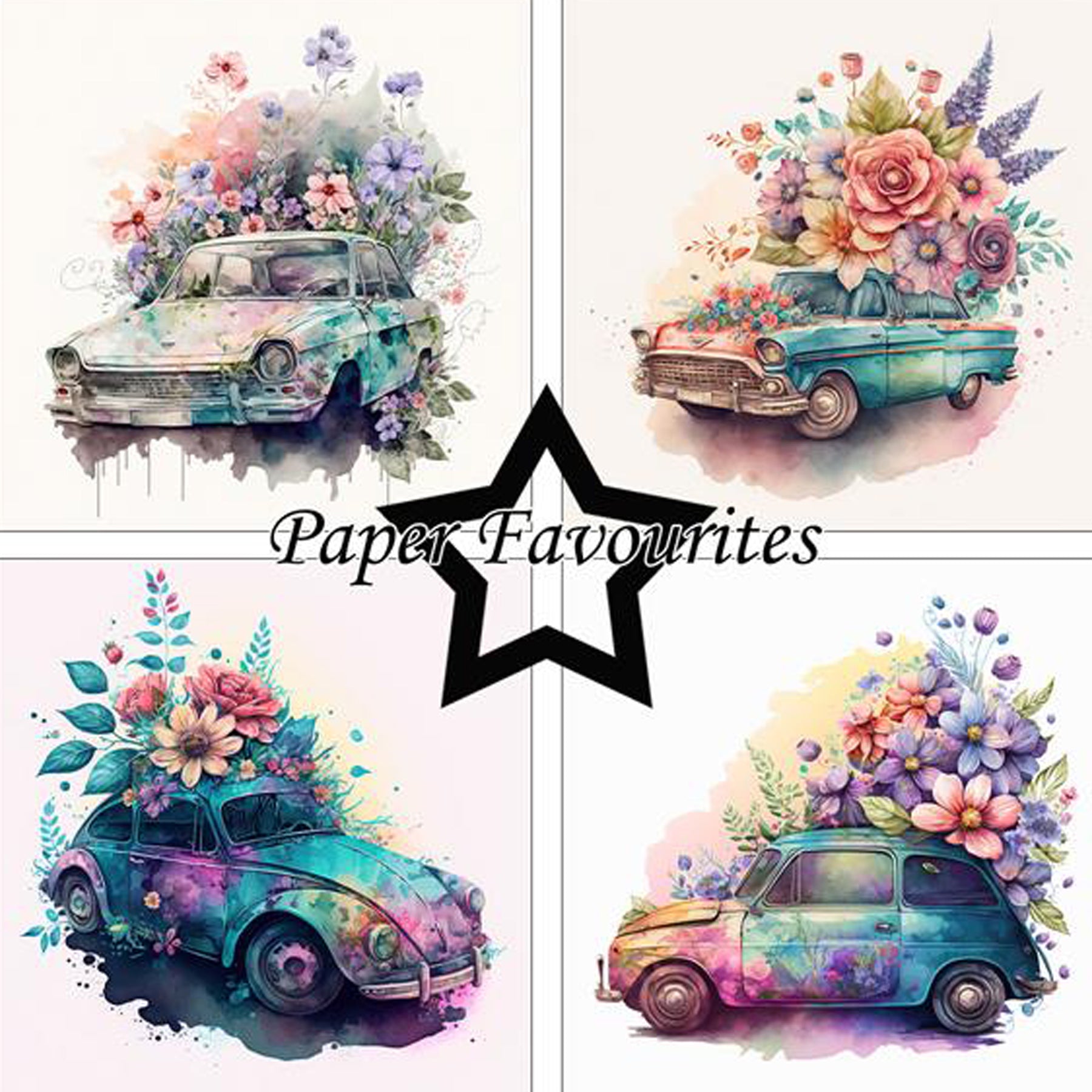 Crealive Paper Pad 200 g/m2 - 12’’ x 12’’ – Floral Cars

Inhalt:
•	8 Blatt
•	8 Designs
 
Spezifikationen:
•	12’’ x 12’’ (30.5 cm x 30.5 cm)
•	200 g/m2
•	einseitig bedruckt
•	säure- und ligninfrei
 
Dieses Paper Pad ist geeignet für:
•	Karten
•	Boxen
•	3D-Projekte
•	Geschenkboxen & Verpackungen
•	Plotten
•	Scrapbooking
•	Basteln mit Kindern
