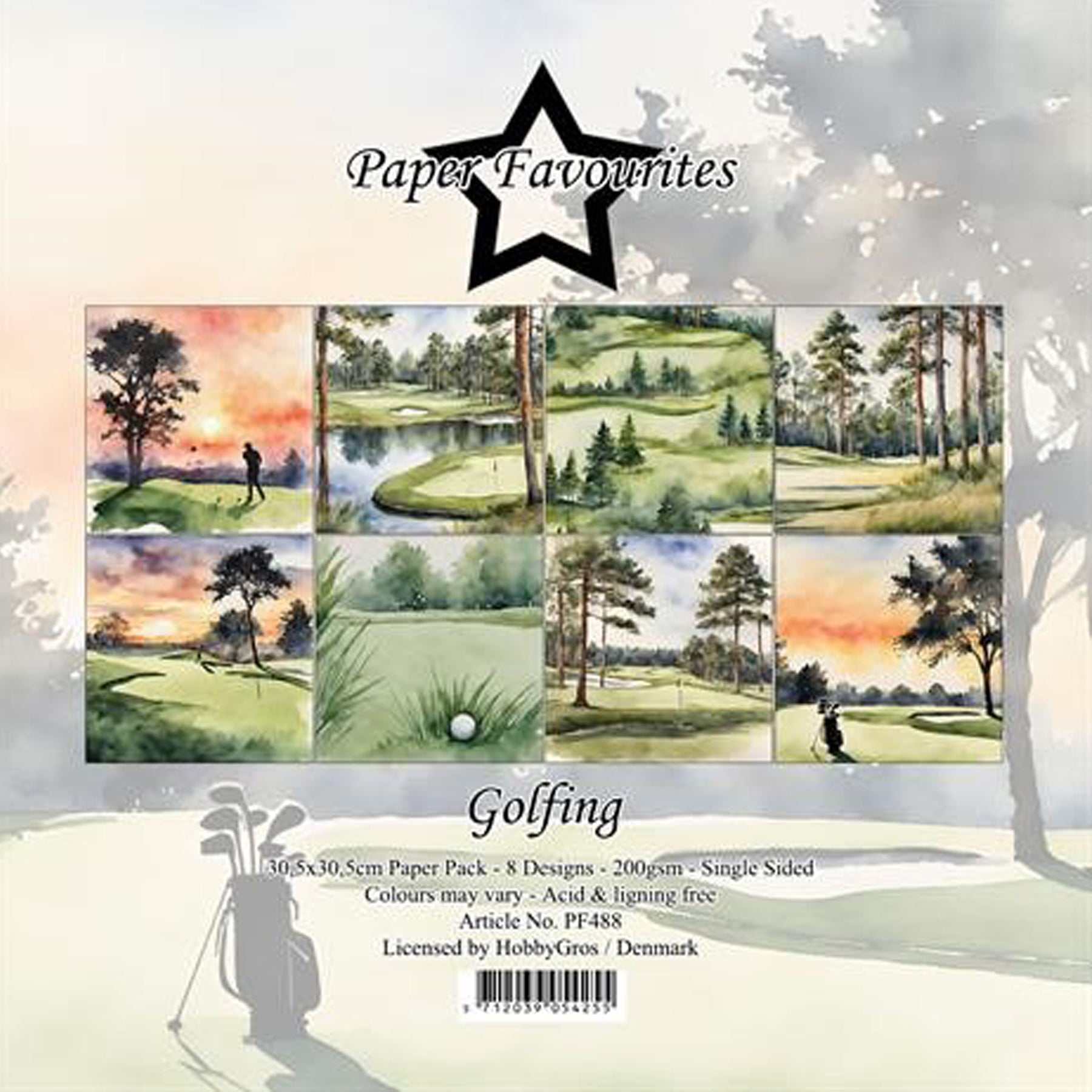 Crealive Paper Pad 200 g/m2 - 12’’ x 12’’ - Golfing

Inhalt:
•	8 Blatt
•	8 Designs
 
Spezifikationen:
•	12’’ x 12’’ (30.5 cm x 30.5 cm)
•	200 g/m2
•	einseitig bedruckt
•	säure- und ligninfrei
 
Dieses Paper Pad ist geeignet für:
•	Karten
•	Boxen
•	3D-Projekte
•	Geschenkboxen & Verpackungen
•	Plotten
•	Scrapbooking
•	Basteln mit Kindern
