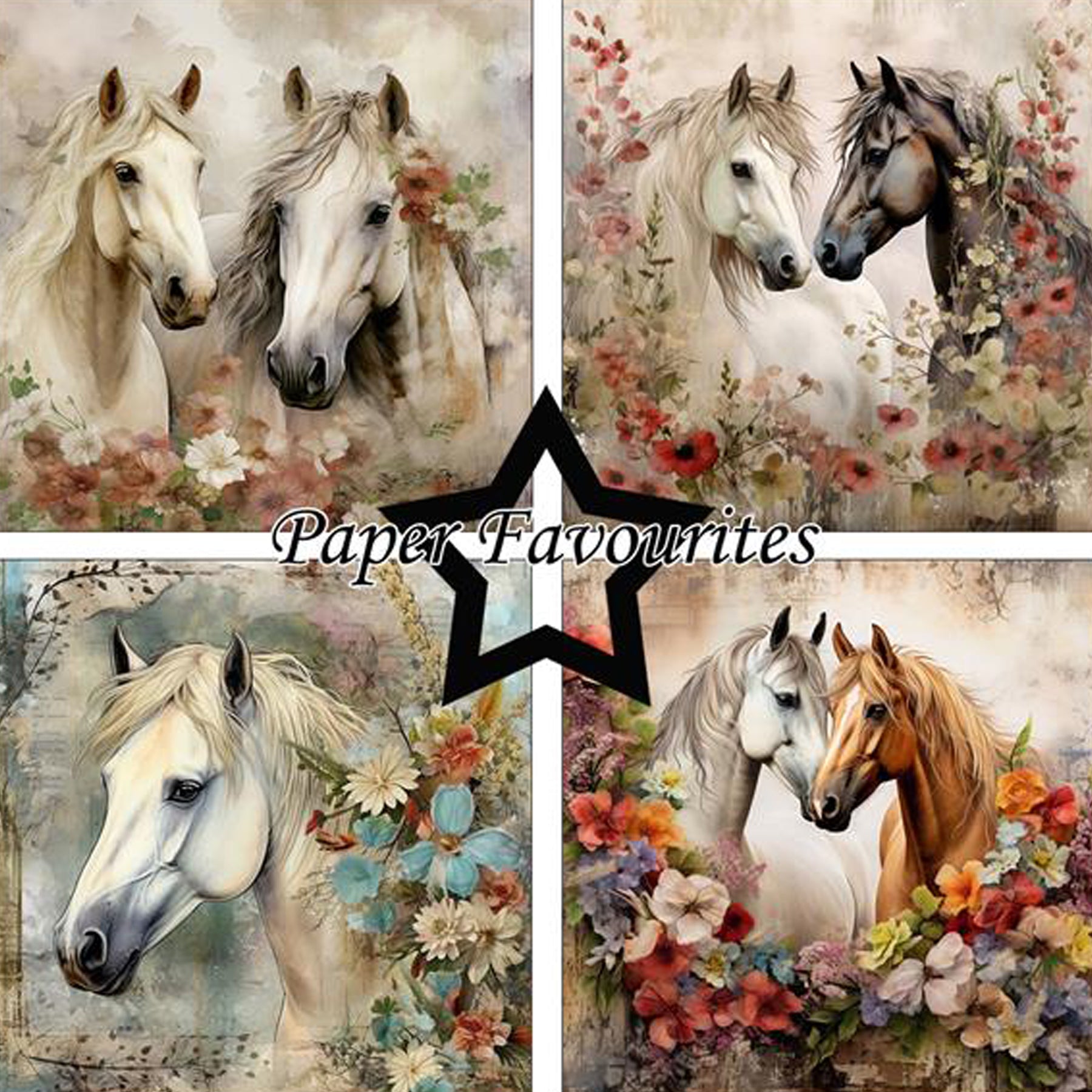 Crealive Paper Pad 200 g/m2 - 12’’ x 12’’ - Horses and Flowers

Inhalt:
•	8 Blatt
•	8 Designs
 
Spezifikationen:
•	12’’ x 12’’ (30.5 cm x 30.5 cm)
•	200 g/m2
•	einseitig bedruckt
•	säure- und ligninfrei
 
Dieses Paper Pad ist geeignet für:
•	Karten
•	Boxen
•	3D-Projekte
•	Geschenkboxen & Verpackungen
•	Plotten
•	Scrapbooking
•	Basteln mit Kindern
