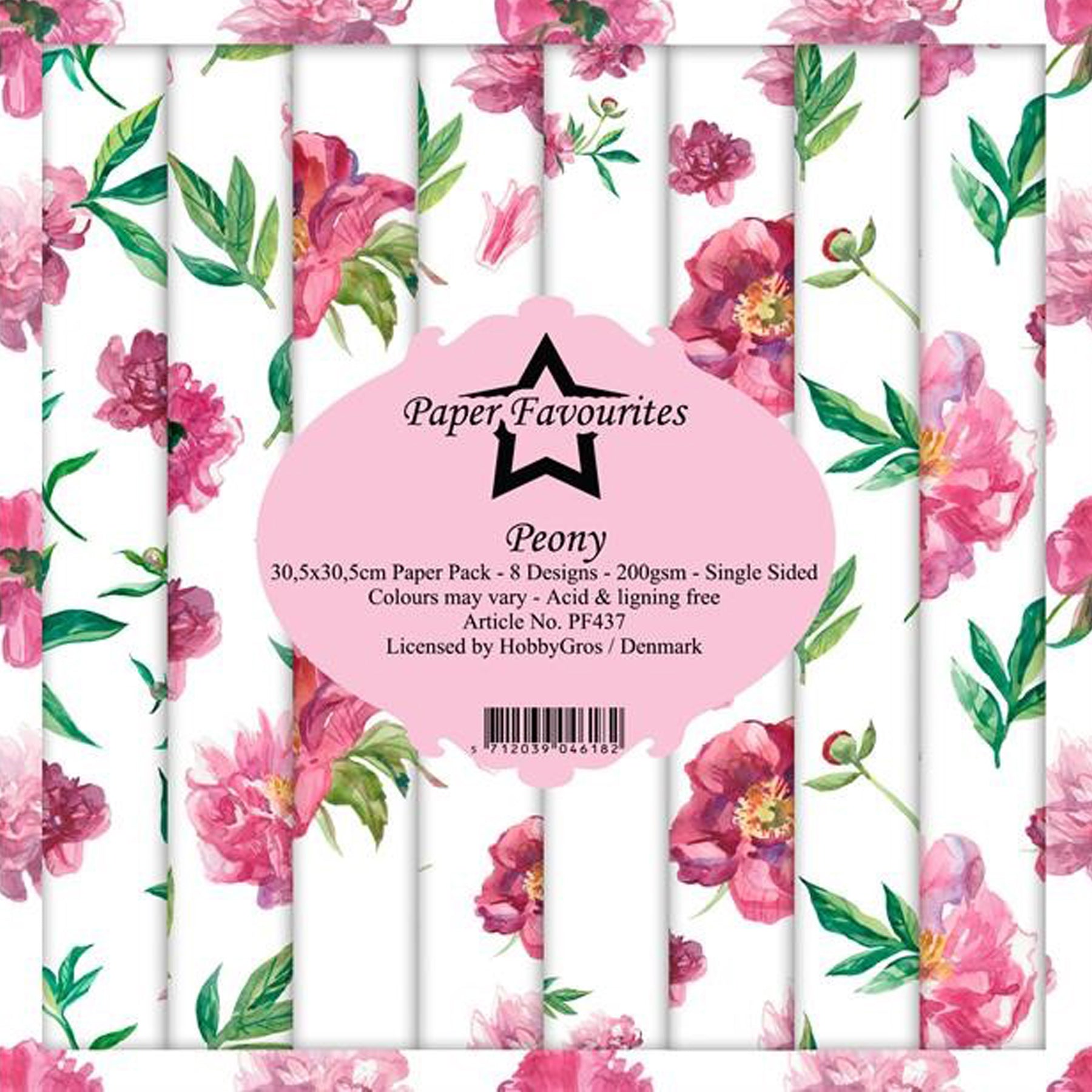 Crealive Paper Pad 200 g/m2 - 12’’ x 12’’ - Peony

Inhalt:
•	8 Blatt
•	8 Designs
 
Spezifikationen:
•	12’’ x 12’’ (30.5 cm x 30.5 cm)
•	200 g/m2
•	einseitig bedruckt
•	säure- und ligninfrei
 
Dieses Paper Pad ist geeignet für:
•	Karten
•	Boxen
•	3D-Projekte
•	Geschenkboxen & Verpackungen
•	Plotten
•	Scrapbooking
•	Basteln mit Kindern
