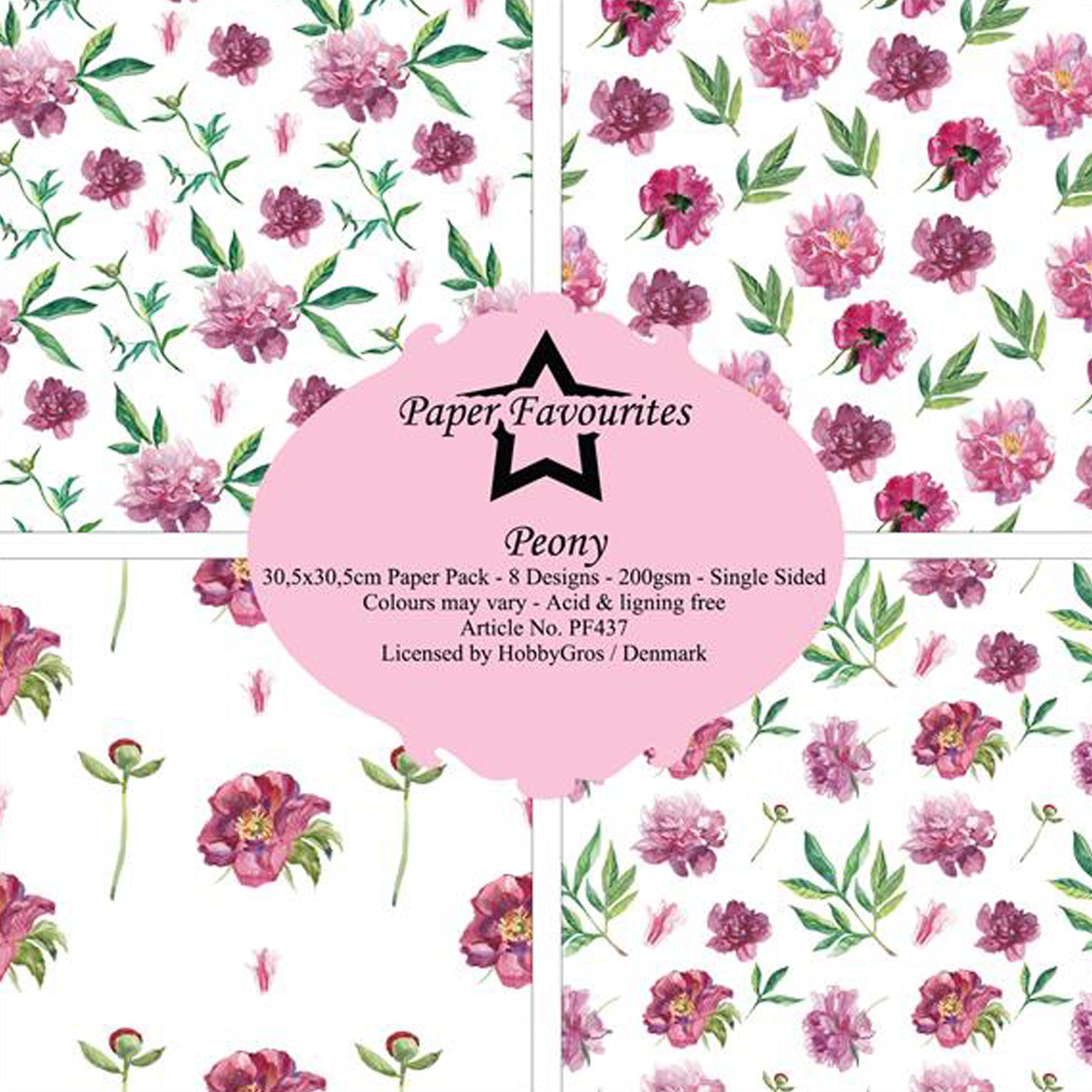 Crealive Paper Pad 200 g/m2 - 12’’ x 12’’ - Peony

Inhalt:
•	8 Blatt
•	8 Designs
 
Spezifikationen:
•	12’’ x 12’’ (30.5 cm x 30.5 cm)
•	200 g/m2
•	einseitig bedruckt
•	säure- und ligninfrei
 
Dieses Paper Pad ist geeignet für:
•	Karten
•	Boxen
•	3D-Projekte
•	Geschenkboxen & Verpackungen
•	Plotten
•	Scrapbooking
•	Basteln mit Kindern
