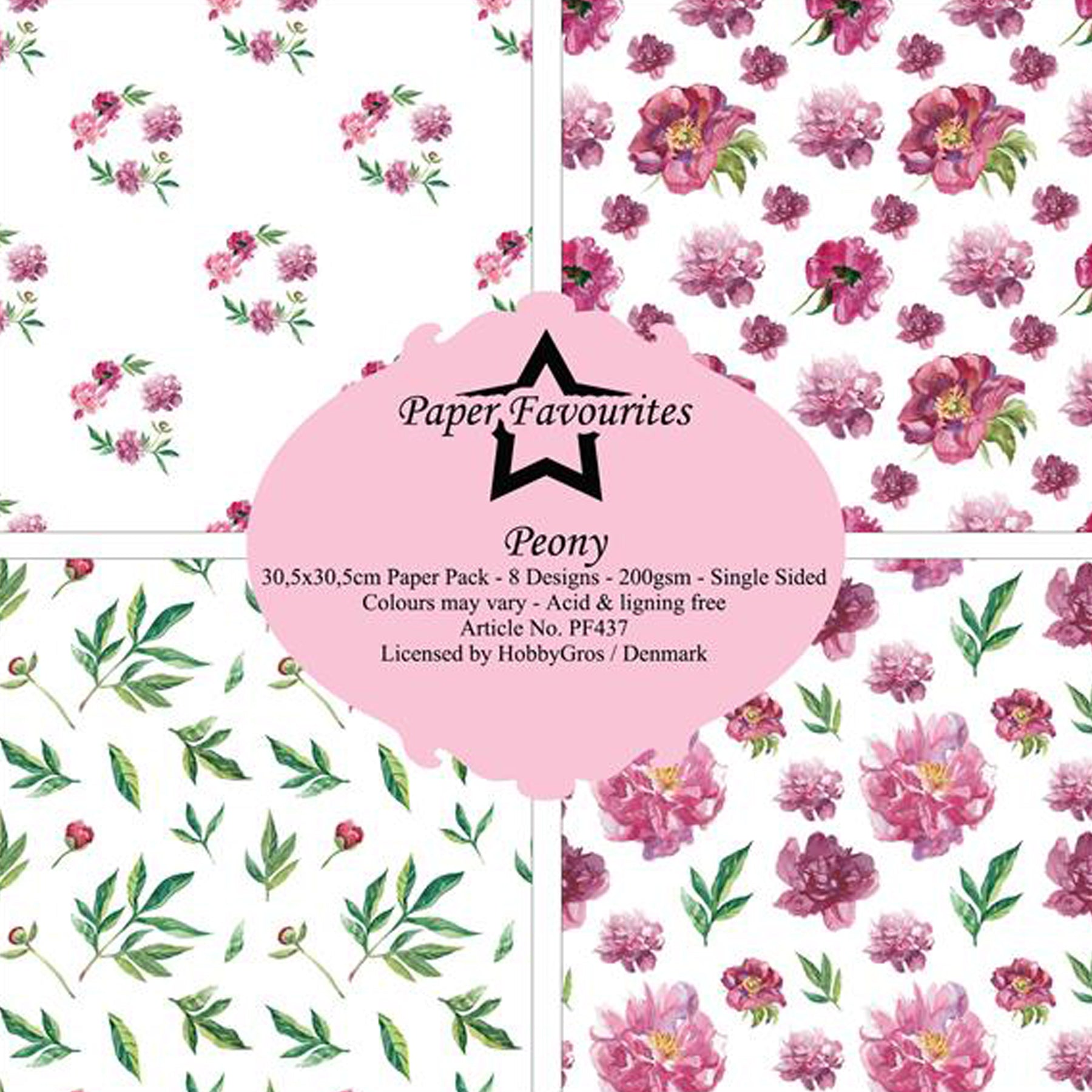 Crealive Paper Pad 200 g/m2 - 12’’ x 12’’ - Peony

Inhalt:
•	8 Blatt
•	8 Designs
 
Spezifikationen:
•	12’’ x 12’’ (30.5 cm x 30.5 cm)
•	200 g/m2
•	einseitig bedruckt
•	säure- und ligninfrei
 
Dieses Paper Pad ist geeignet für:
•	Karten
•	Boxen
•	3D-Projekte
•	Geschenkboxen & Verpackungen
•	Plotten
•	Scrapbooking
•	Basteln mit Kindern
