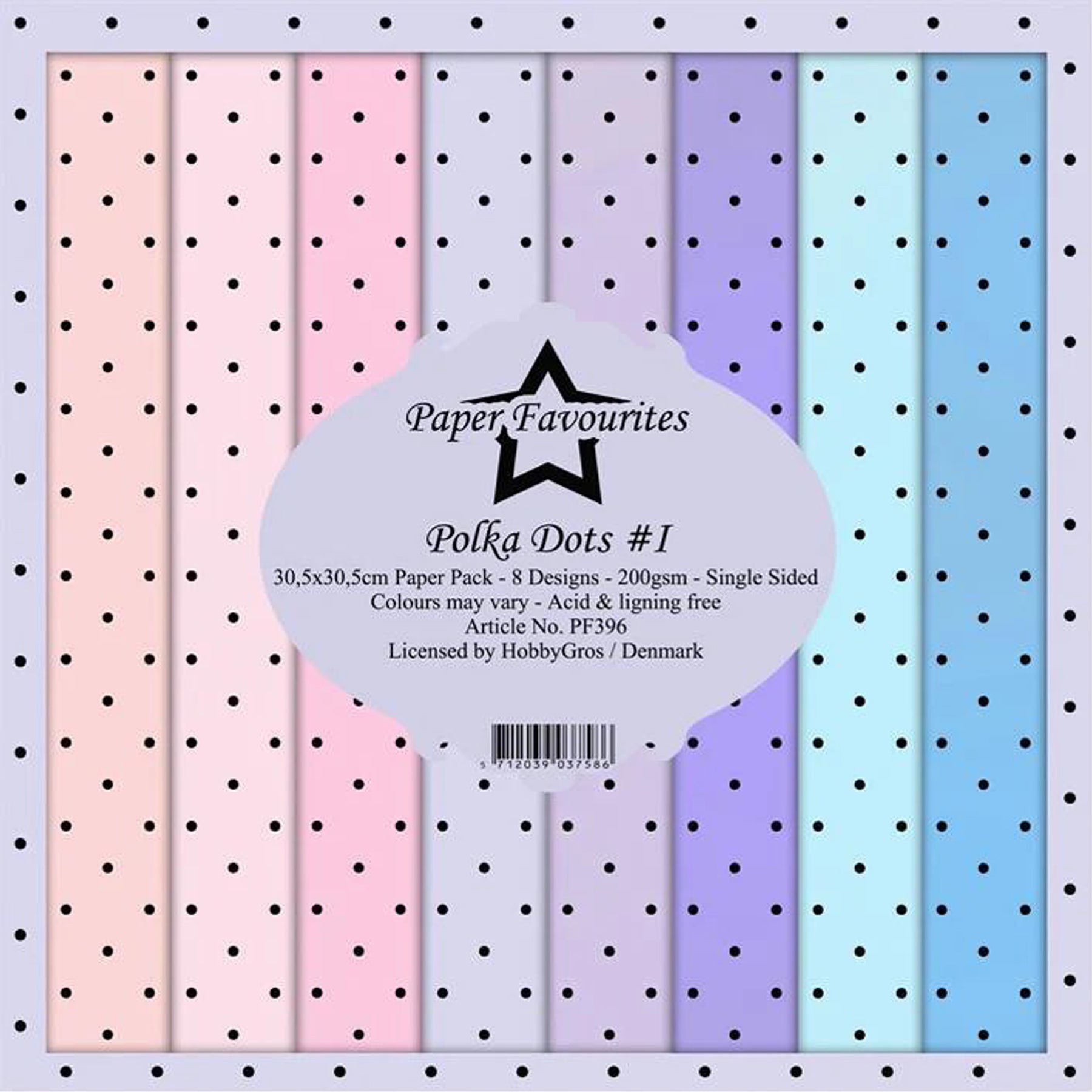 Crealive Paper Pad 200 g/m2 - 12’’ x 12’’ - Polka Dots 1
Inhalt:
•	8 Blatt
•	8 Designs
 
Spezifikationen:
•	12’’ x 12’’ (30.5 cm x 30.5 cm)
•	200 g/m2
•	einseitig bedruckt
•	säure- und ligninfrei
 
Dieses Paper Pad ist geeignet für:
•	Karten
•	Boxen
•	3D-Projekte
•	Geschenkboxen & Verpackungen
•	Plotten
•	Scrapbooking
•	Basteln mit Kindern
