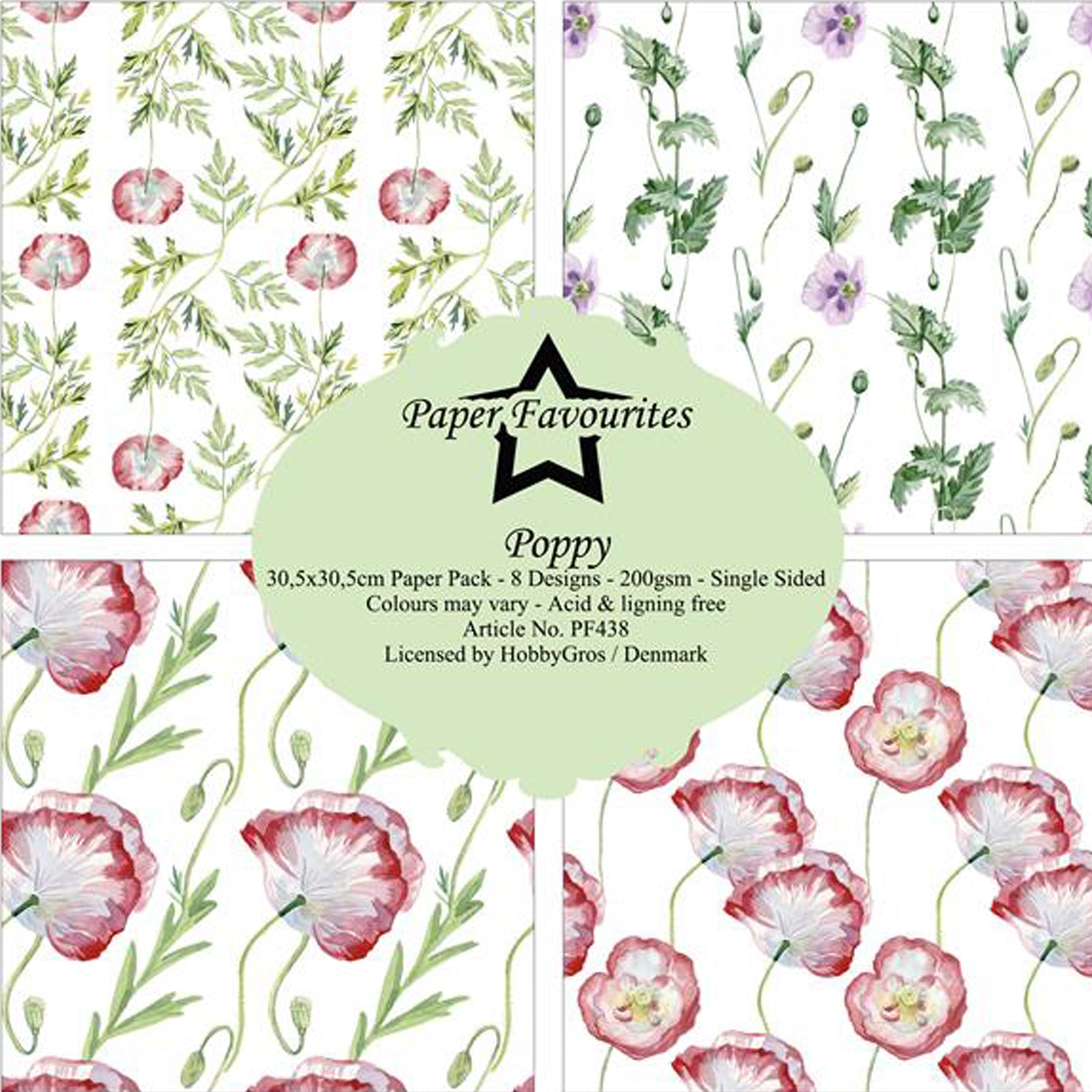 Crealive Paper Pad 200 g/m2 - 12’’ x 12’’ - Poppy

Inhalt:
•	8 Blatt
•	8 Designs
 
Spezifikationen:
•	12’’ x 12’’ (30.5 cm x 30.5 cm)
•	200 g/m2
•	einseitig bedruckt
•	säure- und ligninfrei
 
Dieses Paper Pad ist geeignet für:
•	Karten
•	Boxen
•	3D-Projekte
•	Geschenkboxen & Verpackungen
•	Plotten
•	Scrapbooking
•	Basteln mit Kindern
