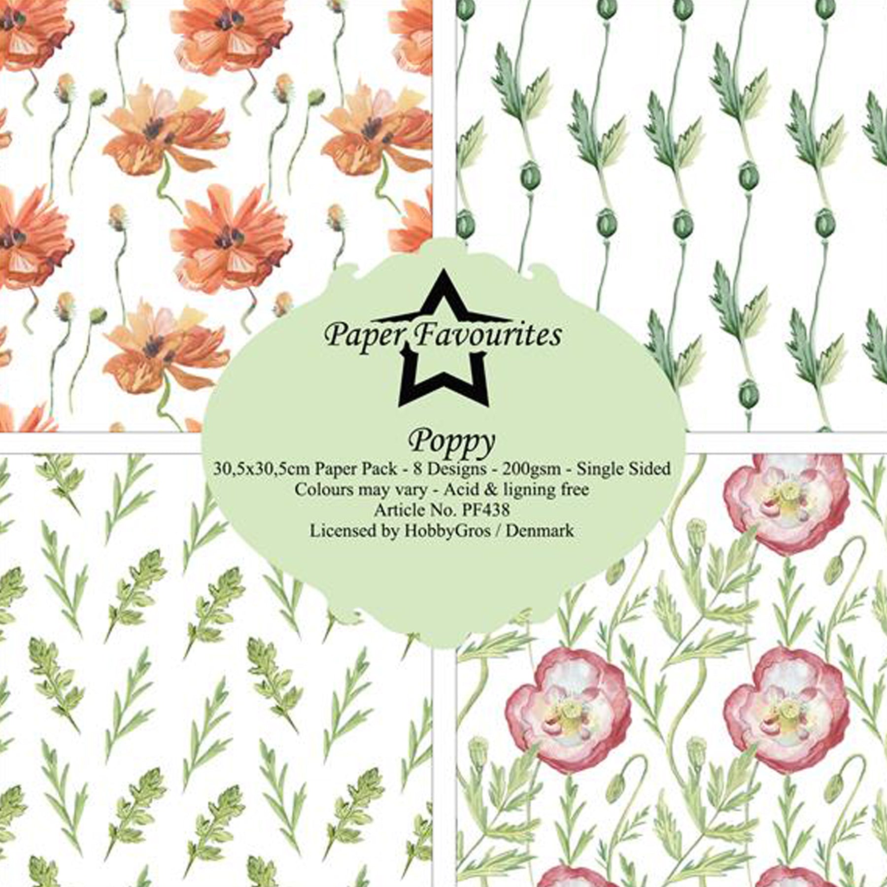 Crealive Paper Pad 200 g/m2 - 12’’ x 12’’ - Poppy

Inhalt:
•	8 Blatt
•	8 Designs
 
Spezifikationen:
•	12’’ x 12’’ (30.5 cm x 30.5 cm)
•	200 g/m2
•	einseitig bedruckt
•	säure- und ligninfrei
 
Dieses Paper Pad ist geeignet für:
•	Karten
•	Boxen
•	3D-Projekte
•	Geschenkboxen & Verpackungen
•	Plotten
•	Scrapbooking
•	Basteln mit Kindern
