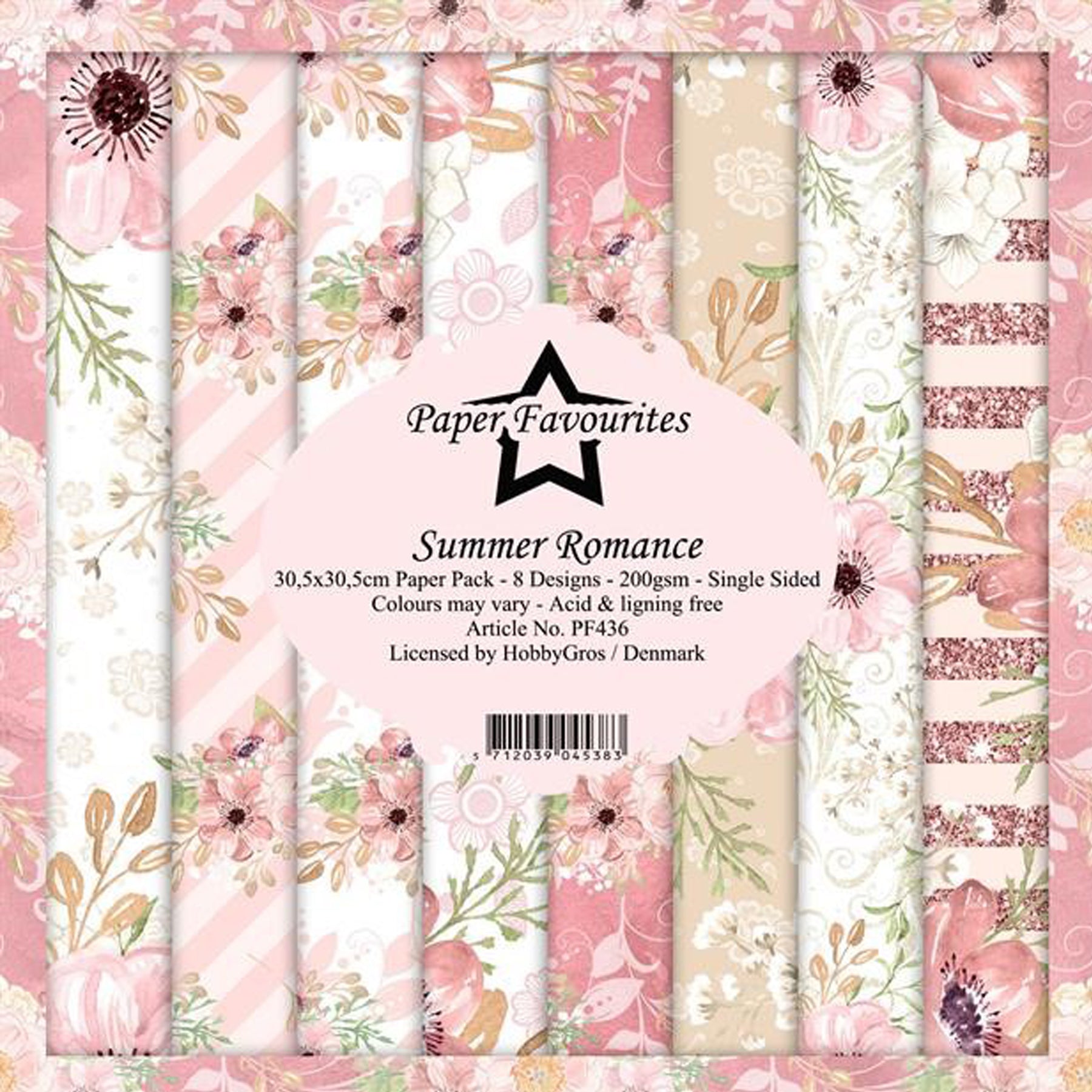 Crealive Paper Pad 200 g/m2 - 12’’ x 12’’ - Summer Romance

Inhalt:
•	8 Blatt
•	8 Designs
 
Spezifikationen:
•	12’’ x 12’’ (30.5 cm x 30.5 cm)
•	200 g/m2
•	einseitig bedruckt
•	säure- und ligninfrei
 
Dieses Paper Pad ist geeignet für:
•	Karten
•	Boxen
•	3D-Projekte
•	Geschenkboxen & Verpackungen
•	Plotten
•	Scrapbooking
•	Basteln mit Kindern
