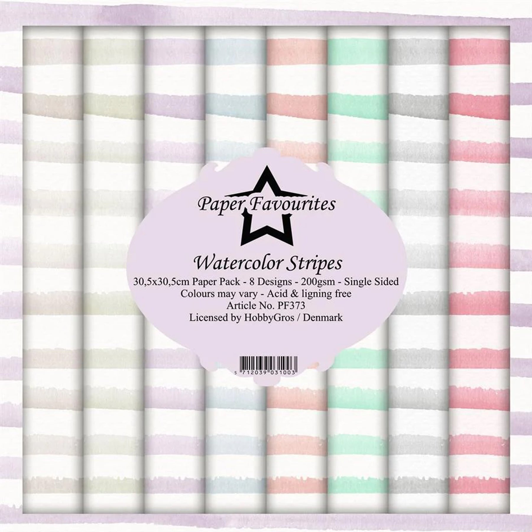 Crealive Paper Pad 200 g/m2 - 12’’ x 12’’ - Watercolour Stripes

Inhalt:
•	8 Blatt
•	8 Designs
 
Spezifikationen:
•	12’’ x 12’’ (30.5 cm x 30.5 cm)
•	200 g/m2
•	einseitig bedruckt
•	säure- und ligninfrei
 
Dieses Paper Pad ist geeignet für:
•	Karten
•	Boxen
•	3D-Projekte
•	Geschenkboxen & Verpackungen
•	Plotten
•	Scrapbooking
•	Basteln mit Kindern
