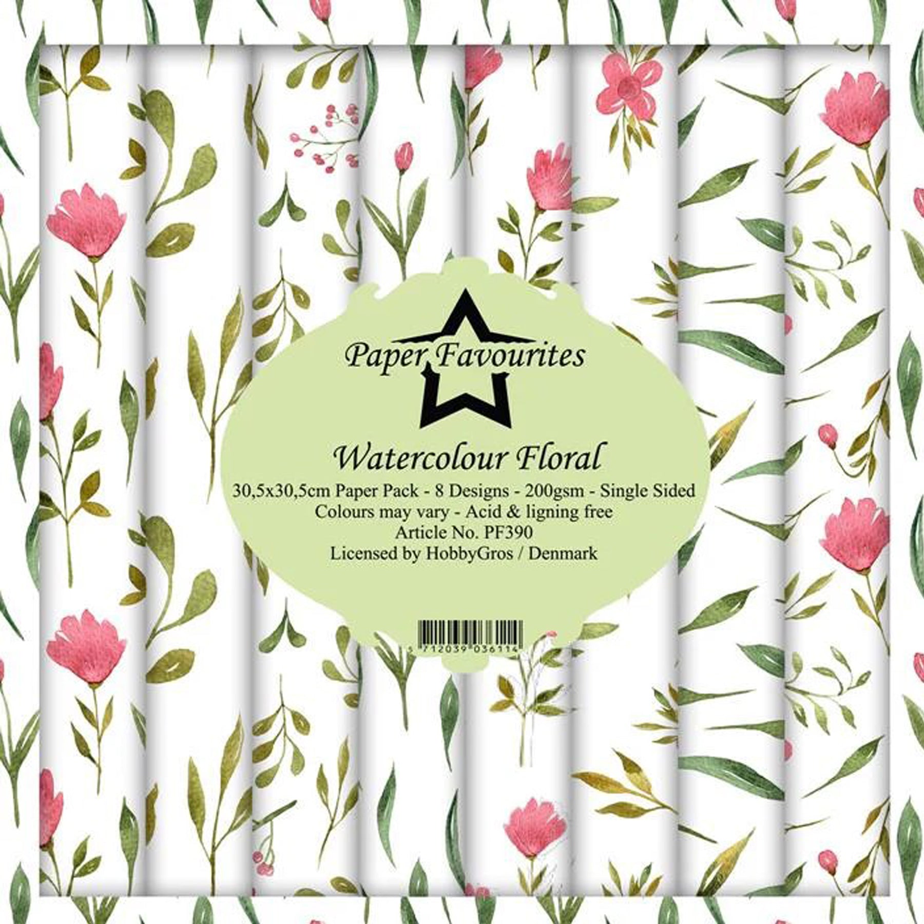 Crealive Paper Pad 200 g/m2 - 12’’ x 12’’ - Watercolour Floral

Inhalt:
•	8 Blatt
•	8 Designs
 
Spezifikationen:
•	12’’ x 12’’ (30.5 cm x 30.5 cm)
•	200 g/m2
•	einseitig bedruckt
•	säure- und ligninfrei
 
Dieses Paper Pad ist geeignet für:
•	Karten
•	Boxen
•	3D-Projekte
•	Geschenkboxen & Verpackungen
•	Plotten
•	Scrapbooking
•	Basteln mit Kindern
