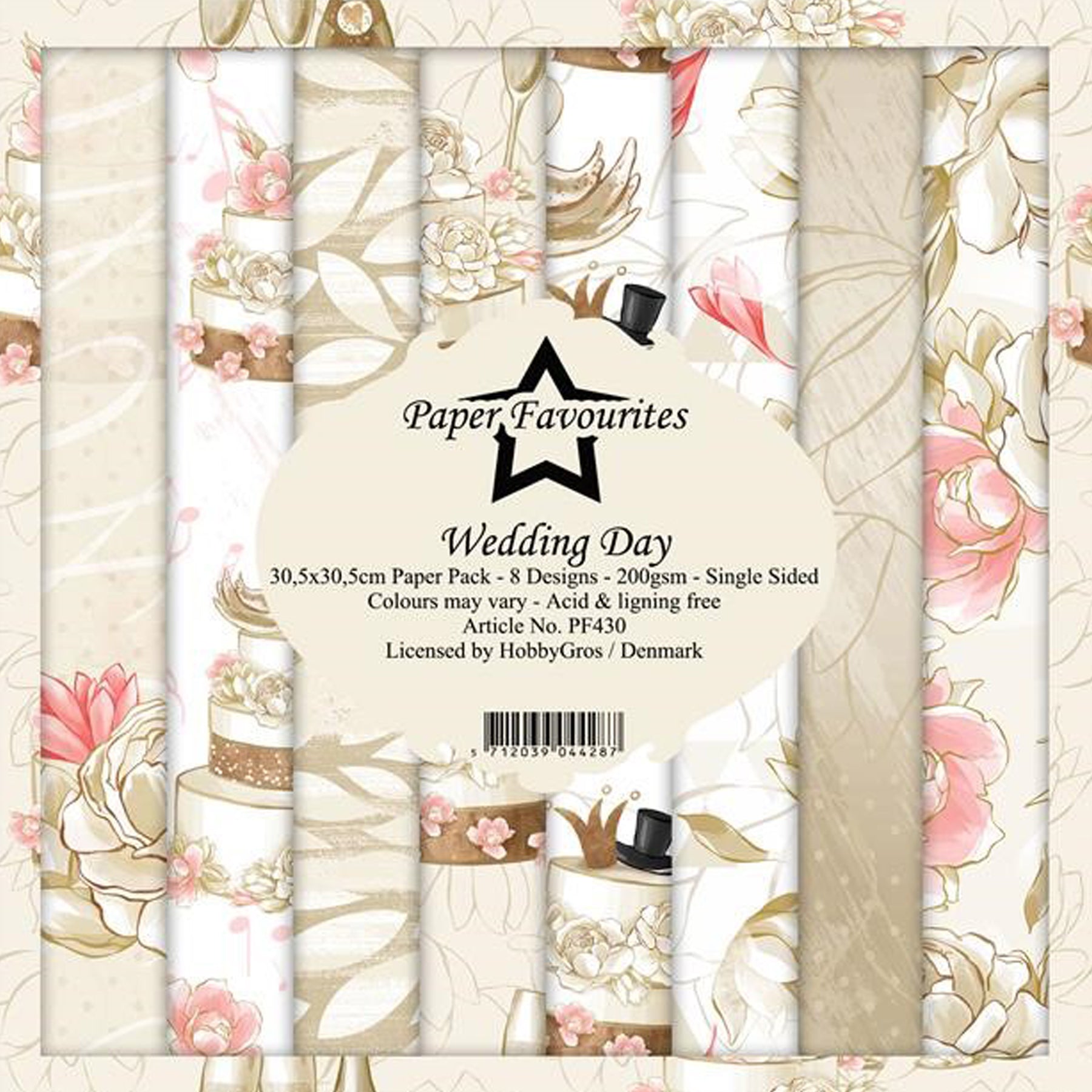 Crealive Paper Pad 200 g/m2 - 12’’ x 12’’ - Wedding Day

Inhalt:
•	8 Blatt
•	8 Designs
 
Spezifikationen:
•	12’’ x 12’’ (30.5 cm x 30.5 cm)
•	200 g/m2
•	einseitig bedruckt
•	säure- und ligninfrei
 
Dieses Paper Pad ist geeignet für:
•	Karten
•	Boxen
•	3D-Projekte
•	Geschenkboxen & Verpackungen
•	Plotten
•	Scrapbooking
•	Basteln mit Kindern
