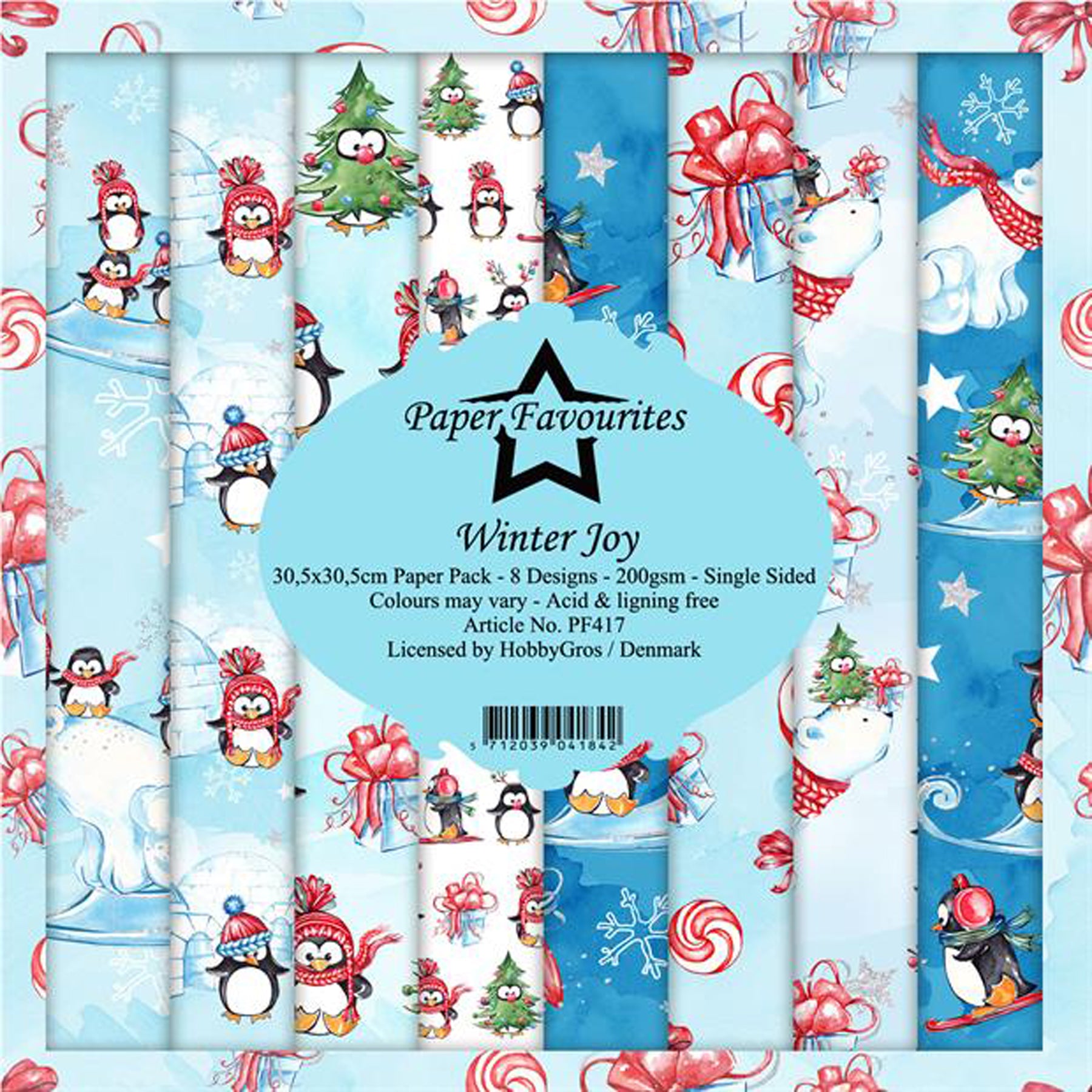 Crealive Paper Pad 200 g/m2 - 12’’ x 12’’ - Winter Joy

Inhalt:
•	8 Blatt
•	8 Designs
 
Spezifikationen:
•	12’’ x 12’’ (30.5 cm x 30.5 cm)
•	200 g/m2
•	einseitig bedruckt
•	säure- und ligninfrei
 
Dieses Paper Pad ist geeignet für:
•	Karten
•	Boxen
•	3D-Projekte
•	Geschenkboxen & Verpackungen
•	Plotten
•	Scrapbooking
•	Basteln mit Kindern
