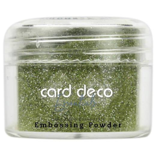 Embossing Powder - Embossing Pulver - Glitter Green 30 ml  In drei einfachen Schritten erreichst Du die schönsten Prägeeffekte auf Papier, Karton, Holz oder sogar Glas. Von der Handbeschriftung bis zur Prägung und von der selbstgemachten Karte bis zur Dekoration für das Zuhause sind die Möglichkeiten grenzenlos.