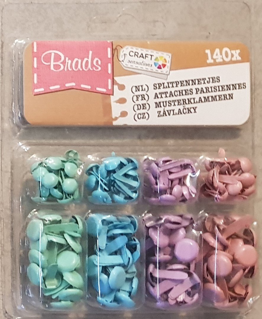 Mini Brads - Pastell-Farben - Crealive