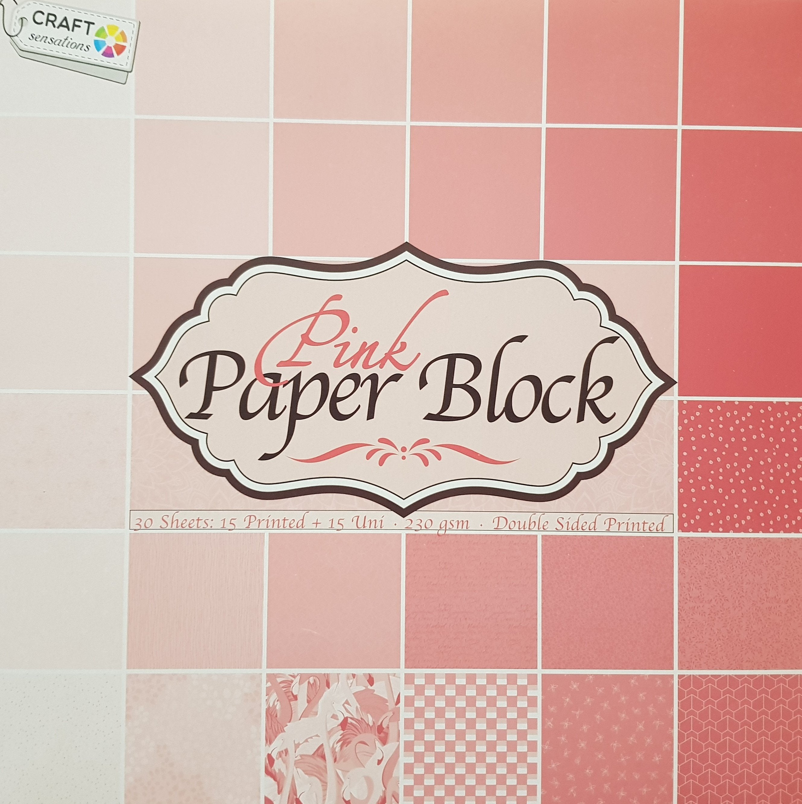 Paper Block 230 g/m2 - 12’’ x 12’’ - Pink - Crealive