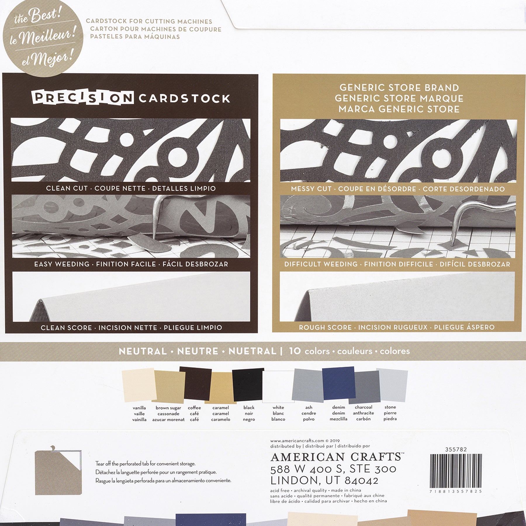 Crealive Precision Cardstock 216 g/m2 - 12’’ x 12’’ - Neutral (60 Cardstock)  Inhalt:  6 x Cardstock Vanilla 6 x Cardstock Brown Sugar 6 x Cardstock Coffee 6 x Cardstock Caramel 6 x Cardstock Black 6 x Cardstock White 6 x Cardstock Ash 6 x Cardstock Denim 6 x Cardstock Charcoal 6 x Cardstock Stone   Spezifikationen:  12’’ x 12’’ (30.5 cm x 30.5 cm) 216 g/m2 glatte Oberfläche säurefrei