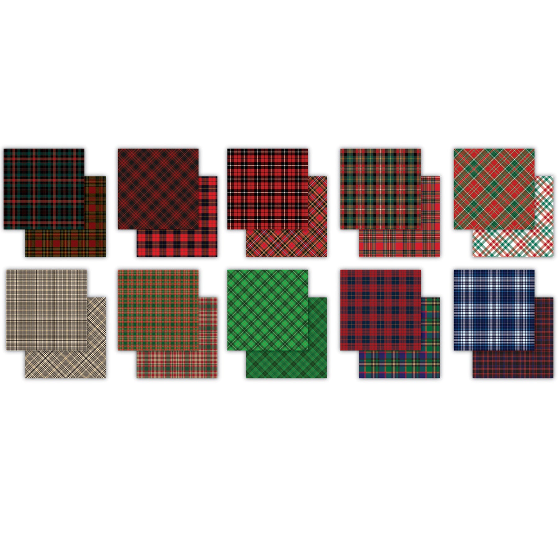 Premium Paper Pad 180 g/m2 - 12’’ x 12’’ - Tartan Spezifikationen:  12’’ x 12’’ (30.5 cm x 30.5 cm) 180 g/m2 beidseitig bedruckt säure- und ligninfrei 20 Designs    Inhalt:  30 Bogen 20 Designs beidseitig bedruckt