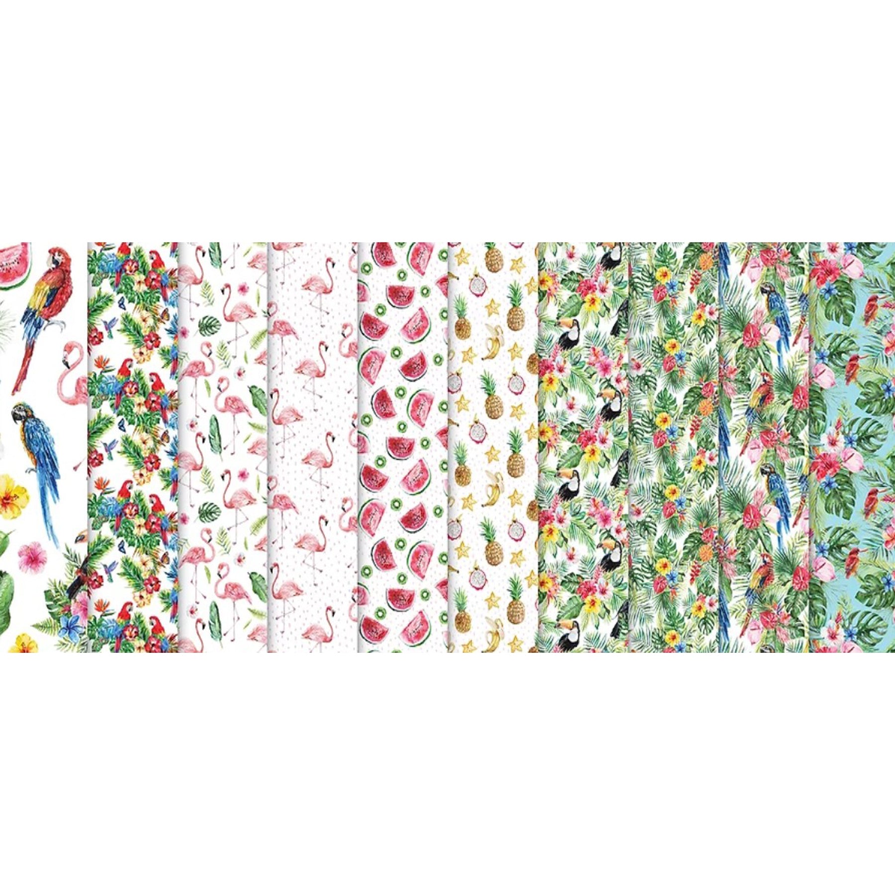 Crealive Premium Paper Pad 180 g/m2 - 12’’ x 12’’ - Tropical Paradise  Spezifikationen:  12’’ x 12’’ (30.5 cm x 30.5 cm) 180 g/m2 beidseitig bedruckt säure- und ligninfrei 20 Designs    Inhalt:  30 Bogen 20 Designs beidseitig bedruckt    Dieses Paper Pad / Designpapier ist geeignet für:  Karten Karten-Verzierungen Kuverts Geschenkboxen & Verpackungen Plotten Scrapbooking